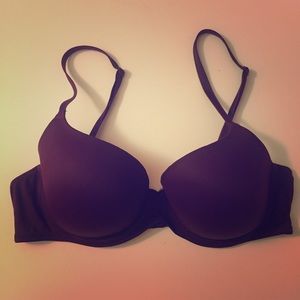 Pink Lightly Lined Maroon Bra - 34C
